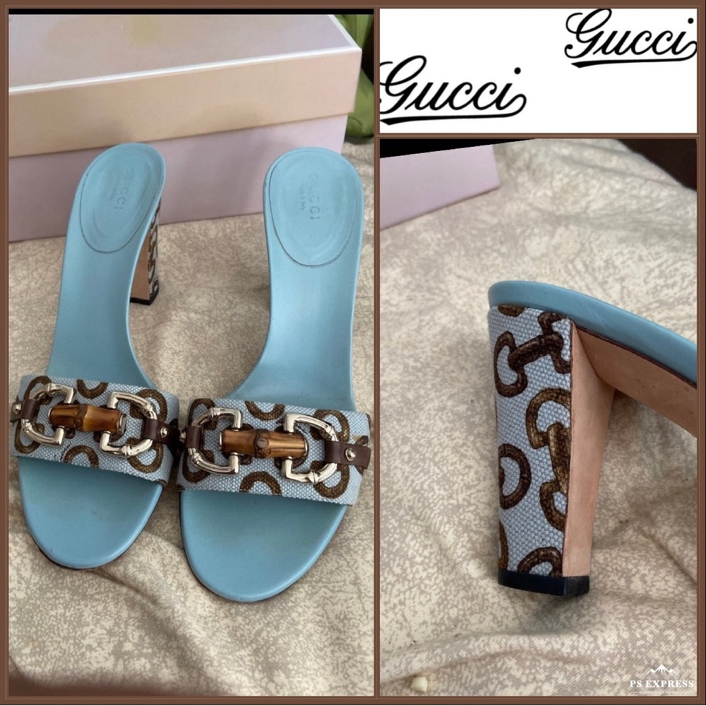Gucci Slide On Heels👡🔥GorG Super elegant SEXY Rare lmtd Edit🔥EXC Cond Size 7 - Picture 14 of 16